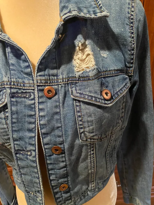 Forever 21 Distressed Jean Jacket - Image 3