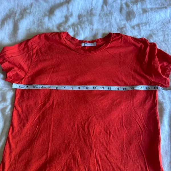Perfectwhitetee Harley Cotton Boxy Crewneck Tee in Tomato Size Small - Image 7
