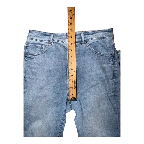 Express Modern Straight Super High Rise Jeans, Size 4R - Image 8