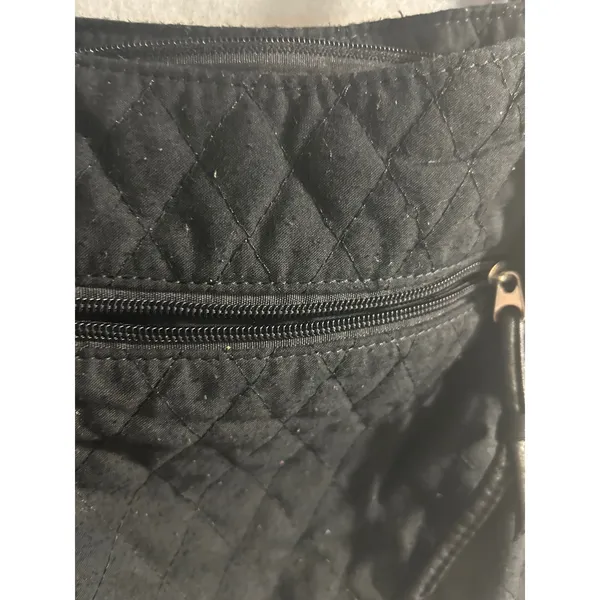 Ohio State‎ Buckeyes Quilted Tote Bag Black Embroidered Logo Zippered Shoulder - Image 2