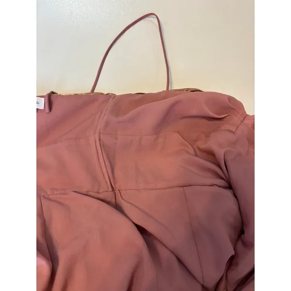 Lovers and Friends Sleeveless Emmy Rose Gold Pleated Maxi Gown XS - Image 3