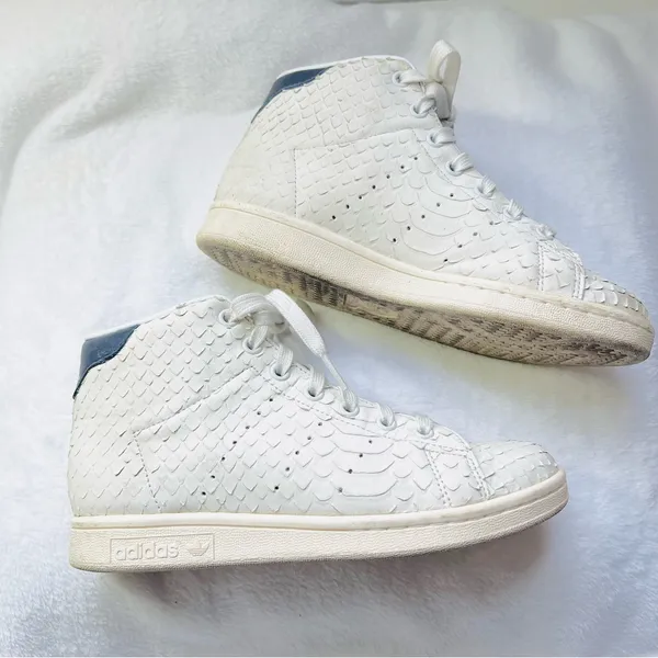 Adidas Stan Smith Snake Skin High Top Sneakers - 5.5W - Image 2