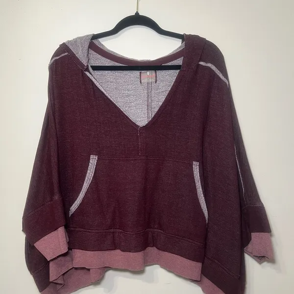 Free People Movement Burgundy Bonfire Hoodie - Image 2
