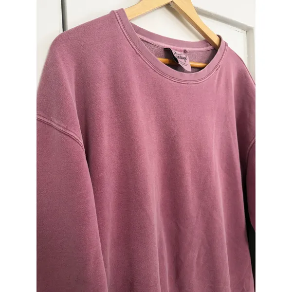 US Vintage Collection Mauve Pink Garment Dyed Crewneck Sweatshirt Large - Image 11