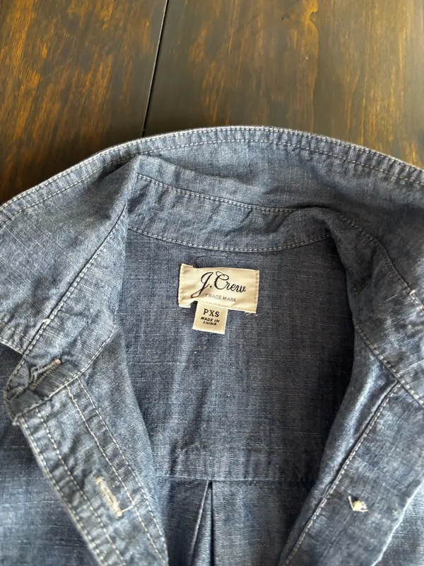 J.Crew blue denim shirt dress in a PXS - Image 6