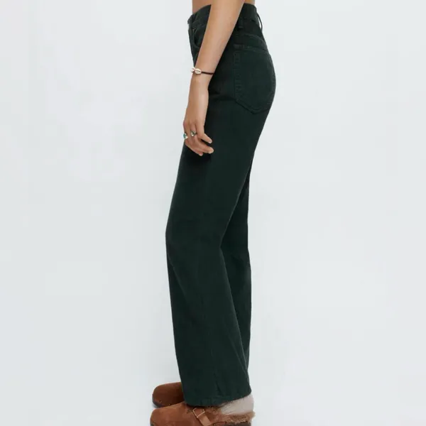 RE/DONE Green Corduroy Loose Flare - Image 5