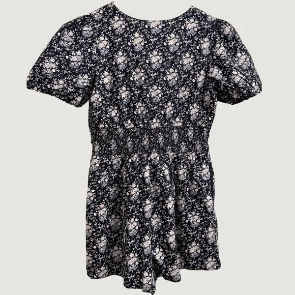 Anthropologie The Katerina Button-Front Romper Size M Black Floral‎ - Image 4