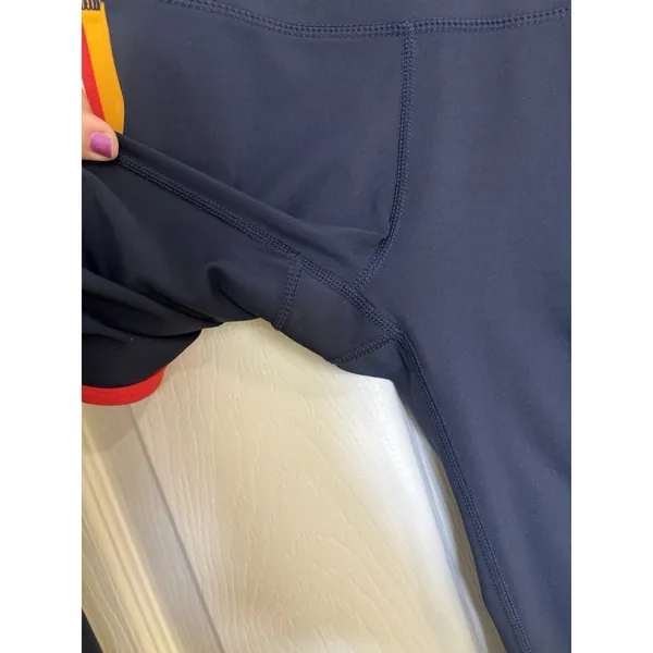 Splits59 Aerial Double Stripe Orange/Red High Rise Leggings XS Workout Yoga - Image 6