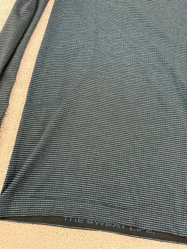 Lululemon Blue-Black Striped Long Sleeve Top Size 6 - Image 2