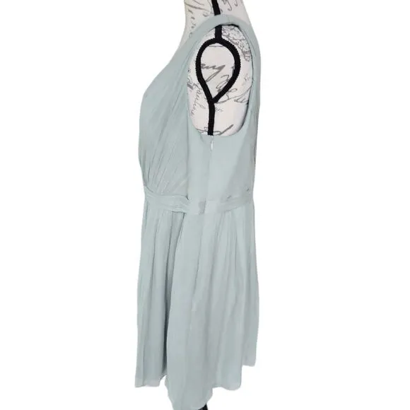 J. Crew NWT Kylie Silk Chiffon Dress in Dusty Shale Women's size‎ 16 - Image 5