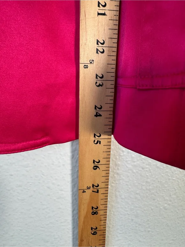 Teri Jon Hot Pink Satin Oversized Blazer Jacket Womens 12 Preppy Barbie Classic - Image 4