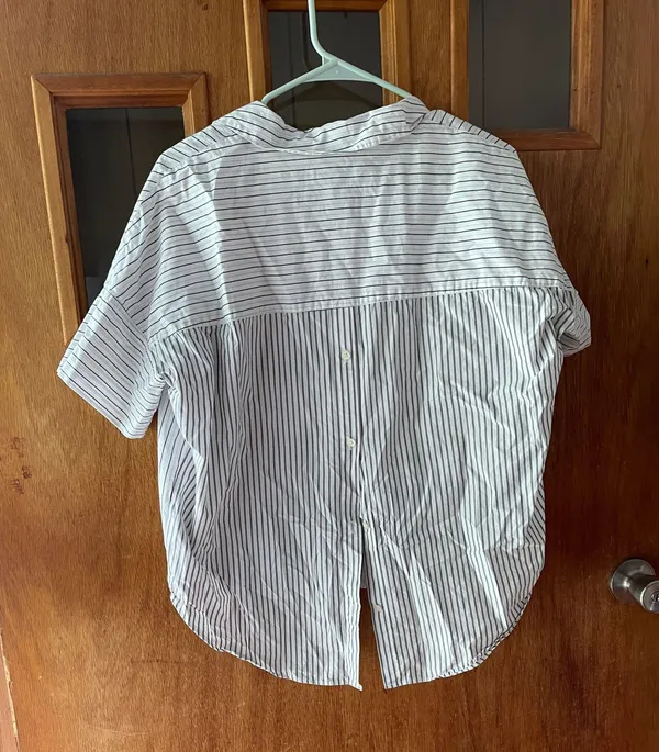 Madewell Courier Button-Back Shirt in Pure Stripe Size Small - Image 8
