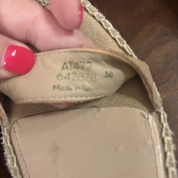 Boden Beige Leather Espadrille Platform Wedge‎ Sandals Women's EU 38 US 7.5 8 - Image 9
