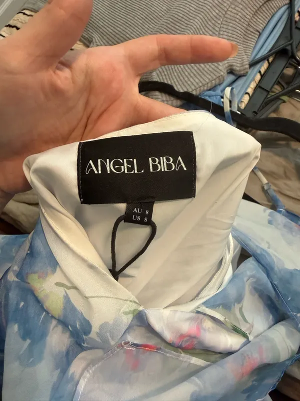 Blue floral angel Biba dress - Image 2