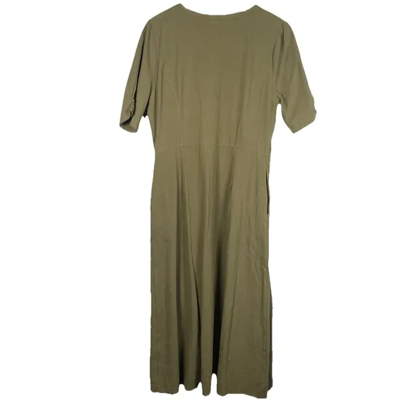 Umgee Cotton‎ Midi Maxi Dress Women's Large Pin Tuck Sleeves Buttons Lagenlook - Image 7