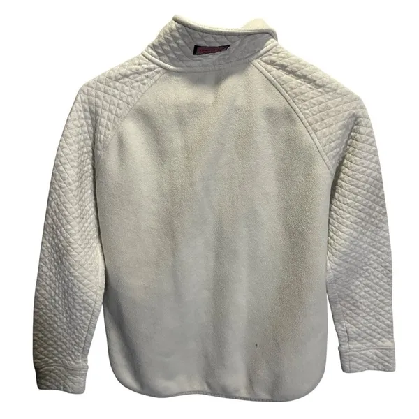 Vineyard Vines Womens‎ XS White Quilted Half-Zip Pullover Fleece - Image 5