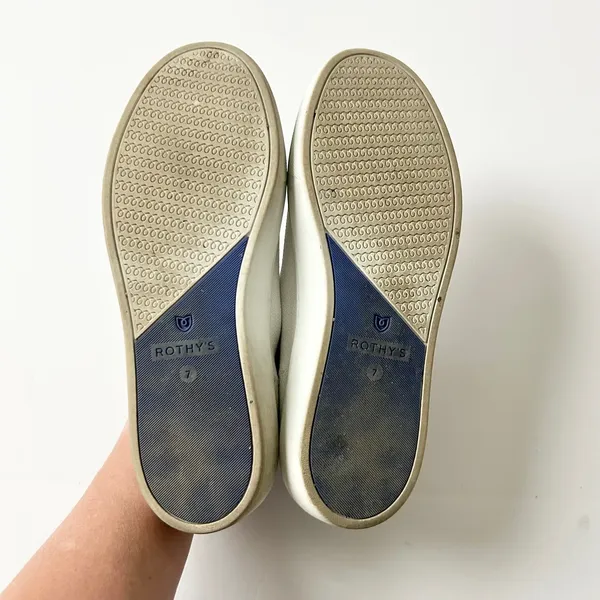 Rothy's The Original Slip On Sneaker Bright White Sustainable Eco Size 7 - Image 6