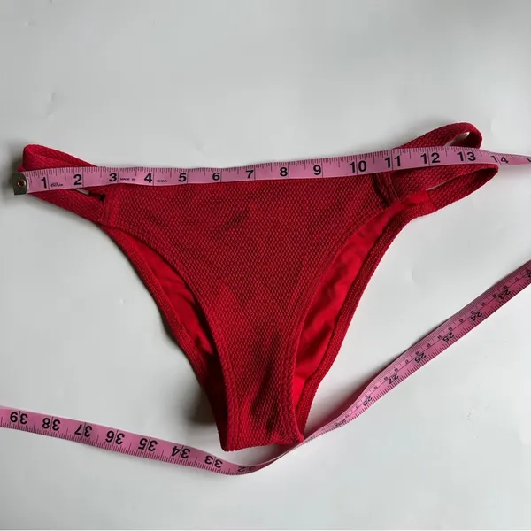 Abercrombie & Fitch Vibrant Red Bikini Bottom Size Small - Image 8