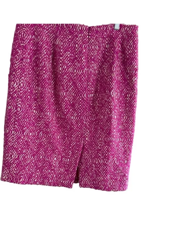 J. Crew Fuchsia Textured A-Line Skirt - Image 3