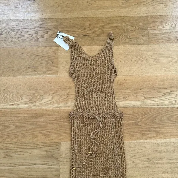 Lisa Maree - Make It Known Net Dress in Gold Metallic - Image 10