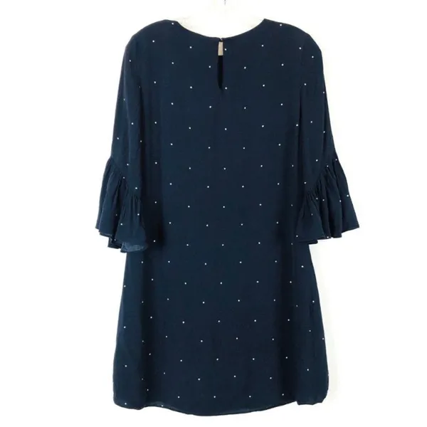 Vince camuto blue polka‎ dot dress with bell sleeves 12 - Image 3