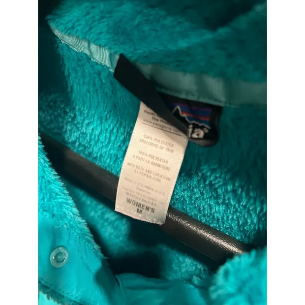 Patagonia‎ ReTool Snap-T Pullover Fleece Sweater size medium Teal Green - Image 4