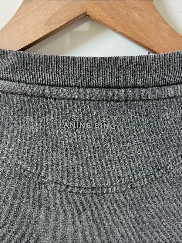 Anine Bing Ramona Sweatshirt University of Dallas in Washed Black NWT - Image 4