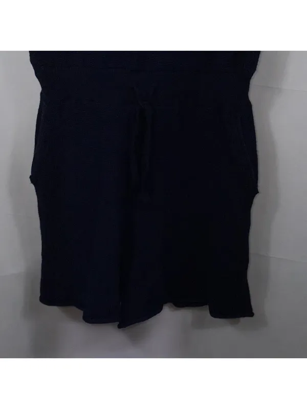 Women’s Small Navy Knit Quarter Zip Romper - Image 4