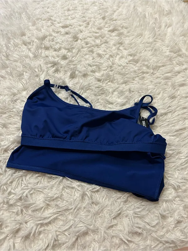 Victoria’s Secret PINK Active royal blue criss cross back sports bra large - Image 3