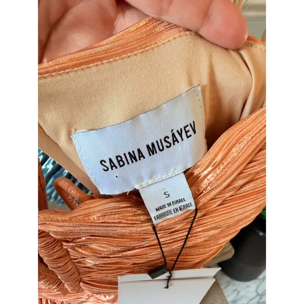 Sabina Musayev Cody Dress Women Peach Small - Image 4