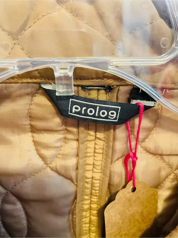 Prolog Quilted Puffer Tan Jacket Size L - Image 2