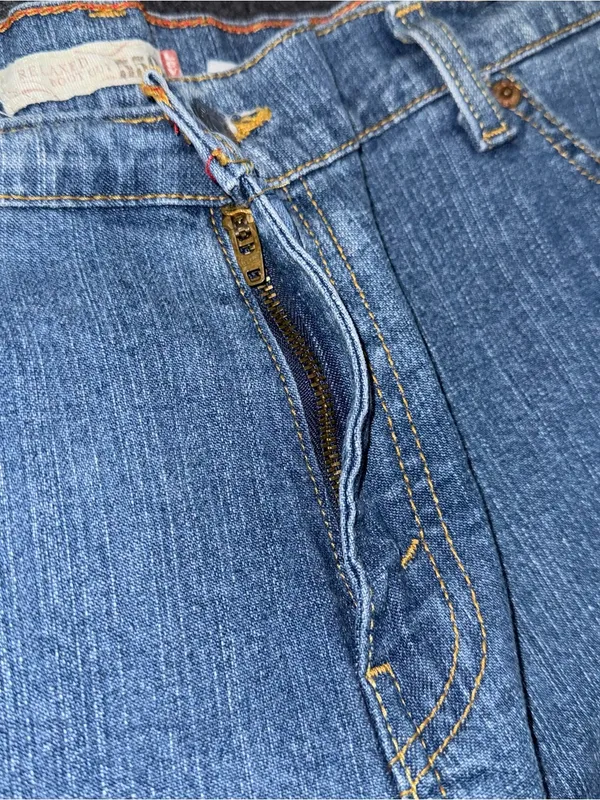 Vintage y2k Levi’s 550 Relaxed Bootcut Jeans Womens 16 Medium Blue Denim 34x28.5 - Image 7