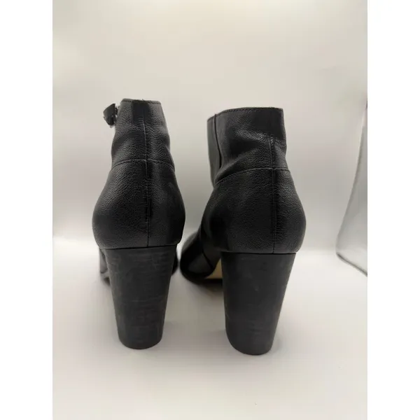 Cole Haan Grand OS Black Leather Ankle Boots Womens 8B Block Heel Booties Zipper - Image 4