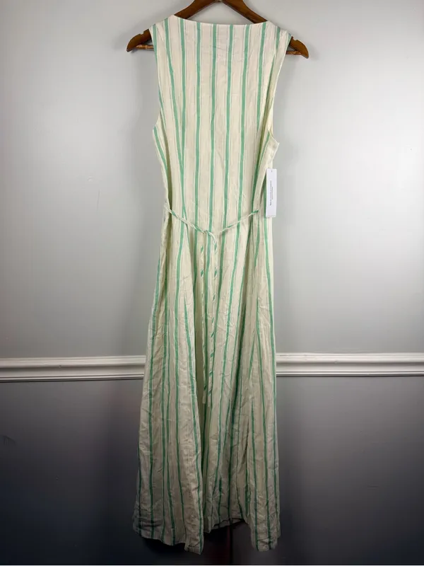 New princess polly Lewisa Stripe Sleeveless Maxi Dress in cream green size 10 - Image 10