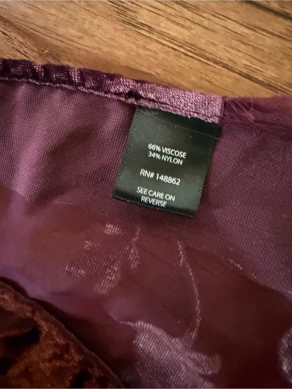 torrid Plum Floral Velvet Draped Kimono Wrap - Image 5