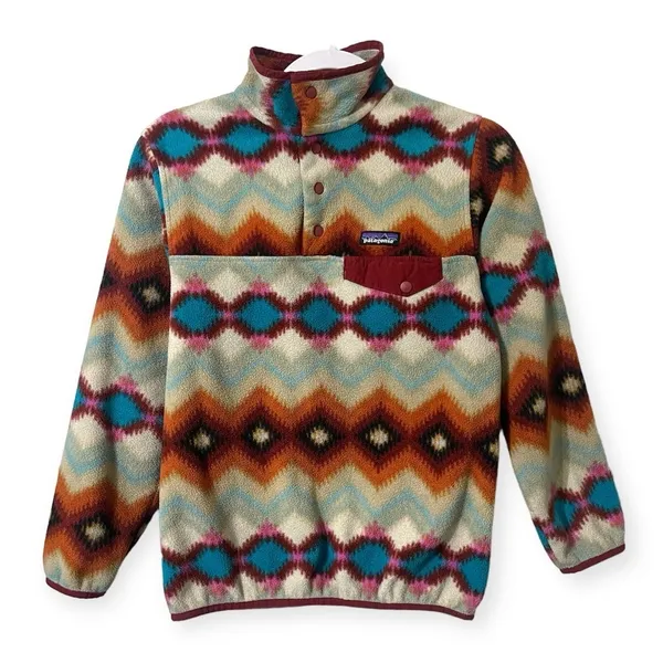 Patagonia Synchilla Snap-T Fleece Pullover Jacket Timber Twist Aztec Size XS - Image 4