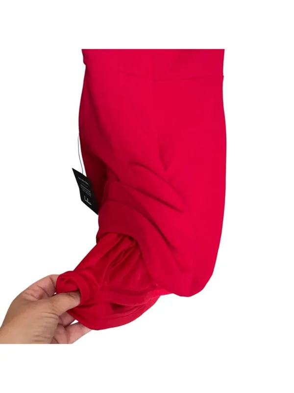 Lulus Red Strapless Corset Bodycon Mini Dress Draped Neckline Size S - Image 13