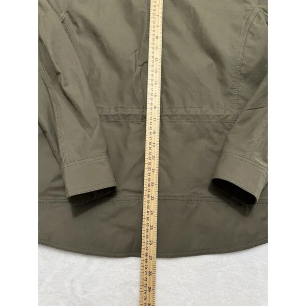 KUHL Women's Stryka Trench Coat Jacket Hooded Zip Green Sz Medium - Image 11