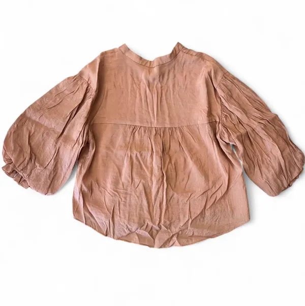 FATE Terracotta Puff Sleeve Top - Image 3