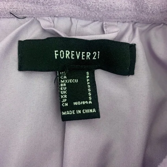 Forever 21 Women's S‎ Lavender Purple Oversized Button Up Shacket Shirt Jacket - Image 6