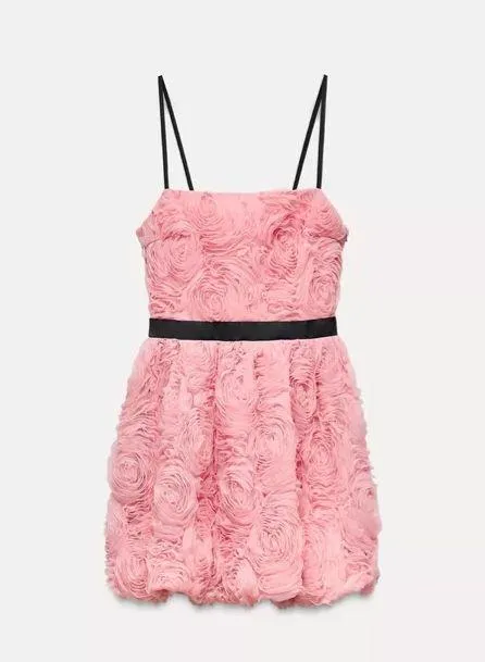 Zara dress mini bodycon floral tulle summer wedding party - Image 7