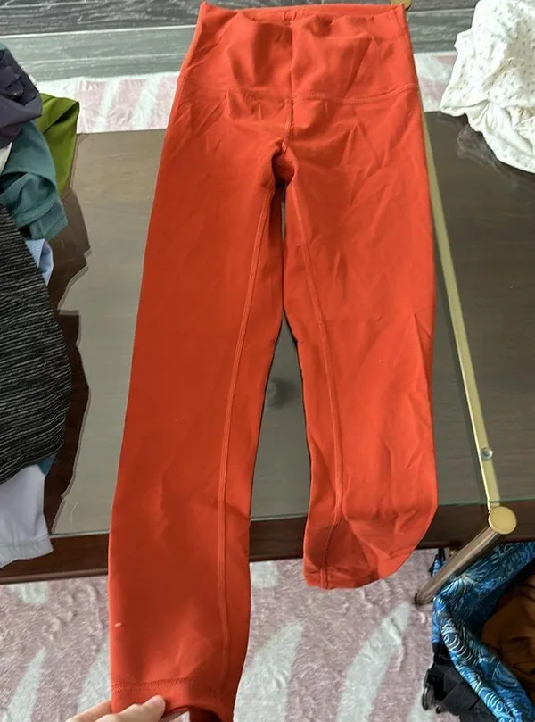 Lululemon 25 IN SIZE 4 ALIGN BURNT ORANGE LEGGINGS - Image 3