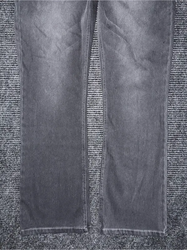 Halara Flex High Waisted Pull On Pockets Casual Bootcut Jean Sz L Iron Gate Gray - Image 5