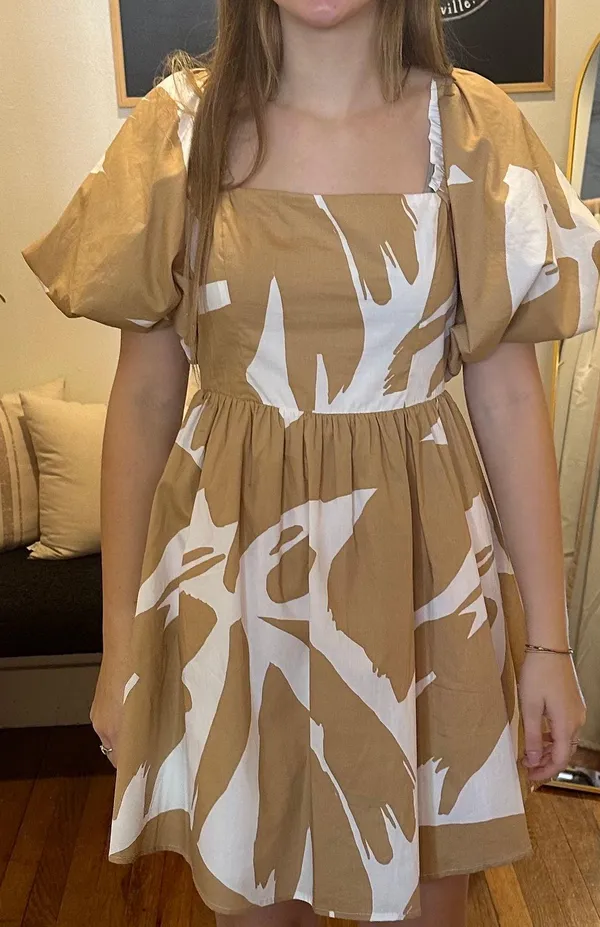 Boutique Dress Tan - Image 3