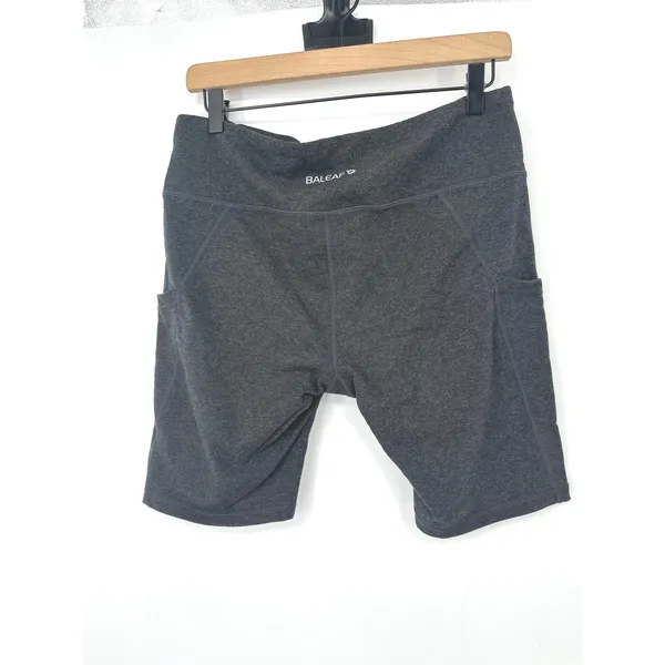 Baleaf Modern City Athletic High Rise Dark Gray Yoga Shorts Womens XL‎ Pockets - Image 3