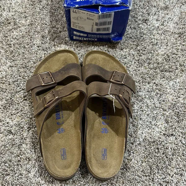 Birkenstock Arizona Habana Oiled Leather Soft Footbed EU44 US‎ M11 NEW W/Box - Image 2