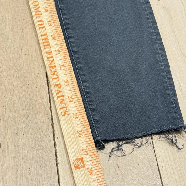 Mother Jeans The Looker Sz 24 Faded Black Wash‎ Not Guilty Mid Rise Fray Skinny - Image 7