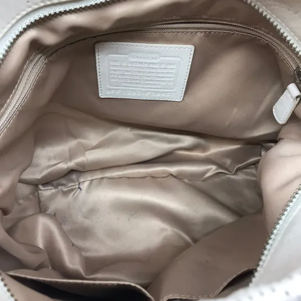 COACH White C Dotted Design Leather Crossbody Bag - Image 6