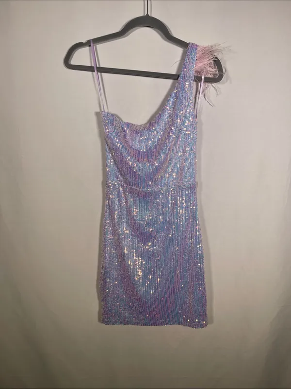 Windsor Mini Sequin Dress Lavender Purple Xs New With Tags - Image 2