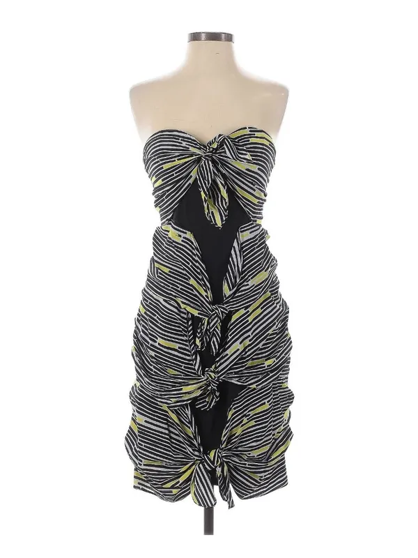 VERONICA BEARD Yellow Black Strapless Dress Size 4 NEW without tags - Image 5